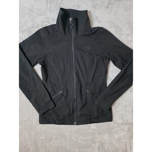 The North Face Womens S Windwall Black Soft-Shell Full Zip Inner Fleece Jacket